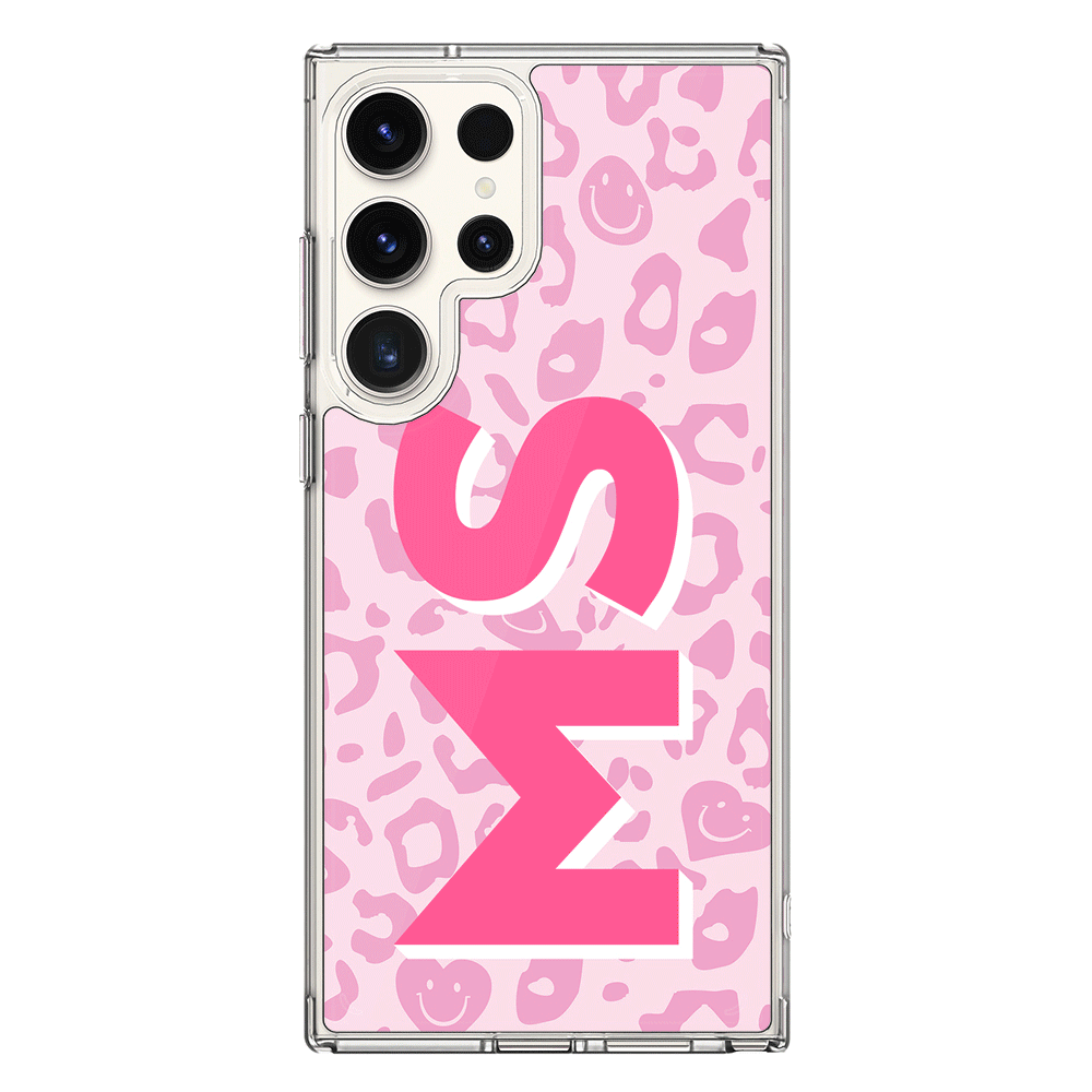 Samsung Galaxy S24 Ultra / Clear MagSafe Custom Monogram Initial 3D Shadow Text Seamless Pattern, Phone Case - Samsung S Series - Stylizedd.com