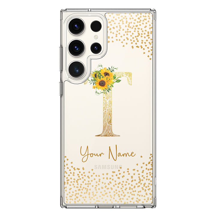 Samsung Galaxy S24 Ultra / Clear MagSafe Floral Mandala Initial Phone Case - Samsung S Series - Stylizedd.com