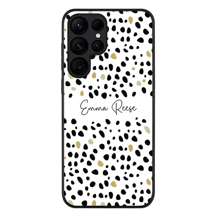 Samsung Galaxy S24 Ultra / Rugged Black Pebble Multi Color Custom Text, My Name Phone Case - Samsung S Series - Stylizedd.com