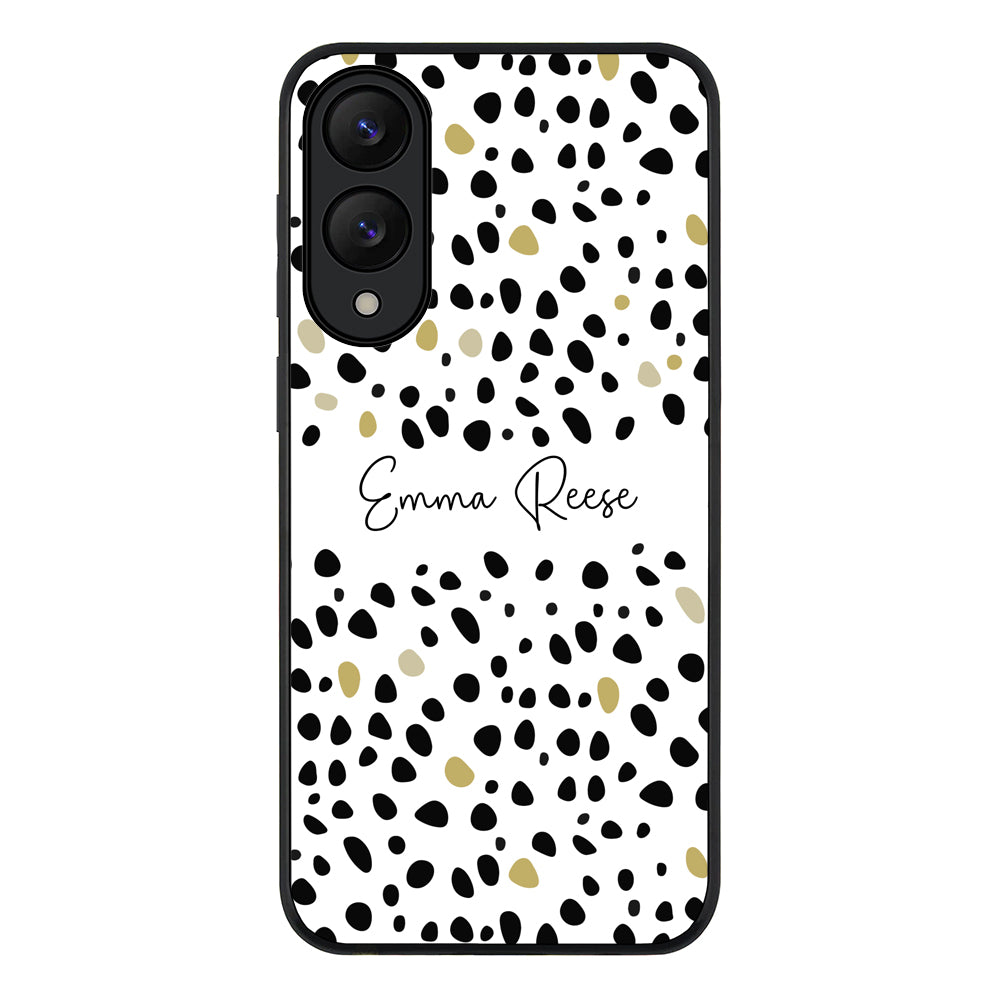 Samsung Galaxy S25 Edge / Rugged Black Pebble Multi Color Custom Text, My Name Phone Case - Samsung S Series - Stylizedd.com