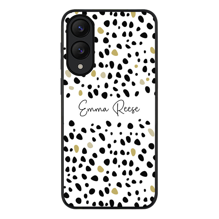 Samsung Galaxy S25 Edge / Rugged Black Pebble Multi Color Custom Text, My Name Phone Case - Samsung S Series - Stylizedd.com