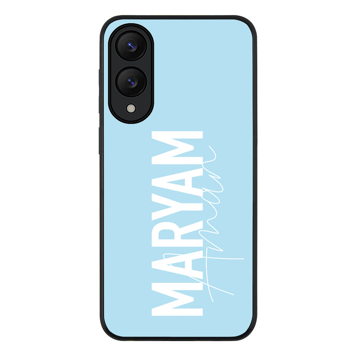 Samsung Galaxy S25 Edge / Rugged Black Personalized Name Vertical, Phone Case - Samsung S Series - Stylizedd.com