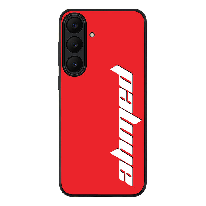 Samsung Galaxy S25 FE / Rugged Black Custom Text, Vertical Name Phone Case - Samsung S Series - Stylizedd.com