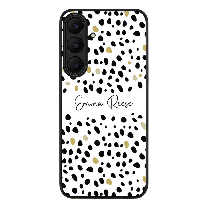 Samsung Galaxy S25 FE / Rugged Black Pebble Multi Color Custom Text, My Name Phone Case - Samsung S Series - Stylizedd.com