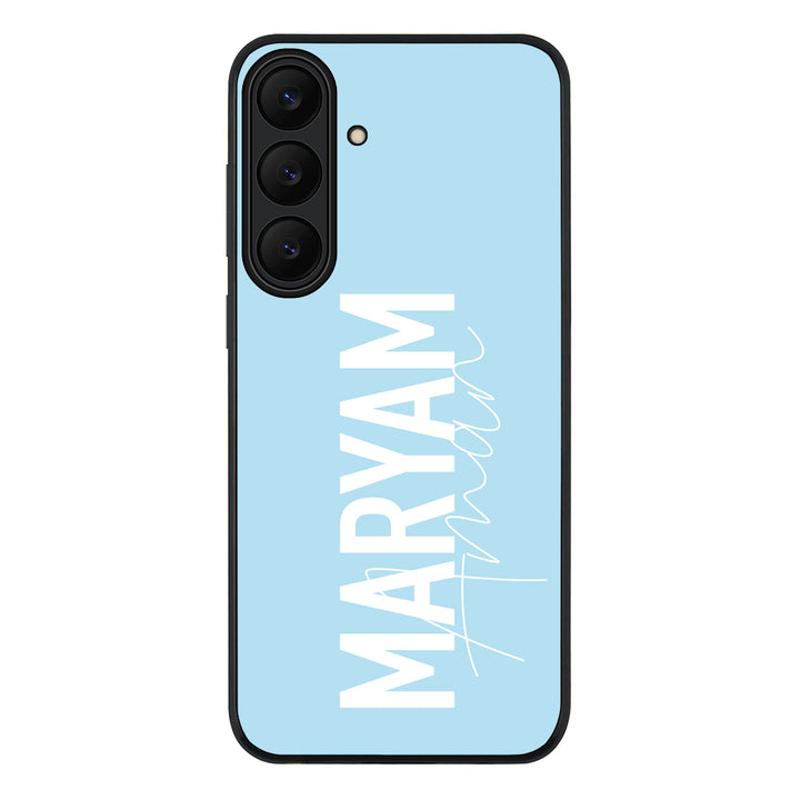 Samsung Galaxy S25 FE / Rugged Black Personalized Name Vertical, Phone Case - Samsung S Series - Stylizedd.com