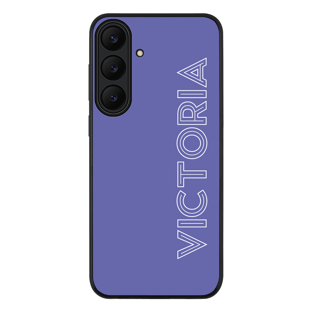Samsung Galaxy S25 FE / Rugged Black Personalized Name, Custom Phone Case - Samsung S Series - Stylizedd.com
