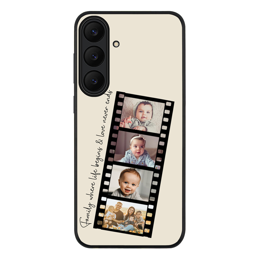 Samsung Galaxy S25 FE / Rugged Black Custom Film Strips Personalised Movie Strip, Phone Case - Samsung S Series - Stylizedd.com