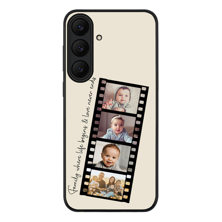 Samsung Galaxy S25 FE / Rugged Black Custom Film Strips Personalised Movie Strip, Phone Case - Samsung S Series - Stylizedd.com