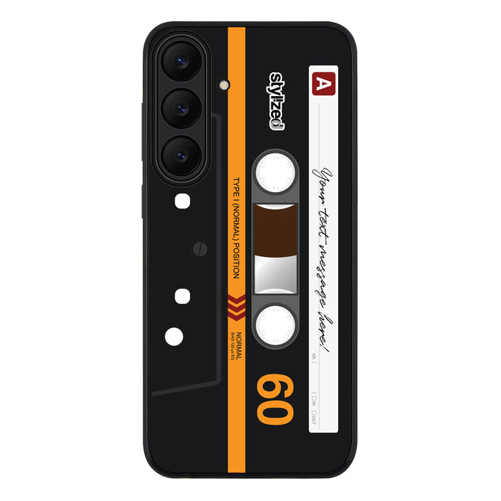 Samsung Galaxy S25 FE / Rugged Black Custom Retro Cassette Tape Phone Case - Samsung S Series - Stylizedd.com