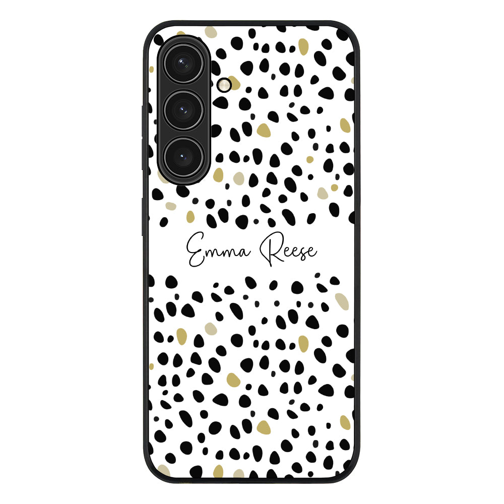 Samsung Galaxy S25 Plus / Rugged Black Pebble Multi Color Custom Text, My Name Phone Case - Samsung S Series - Stylizedd.com