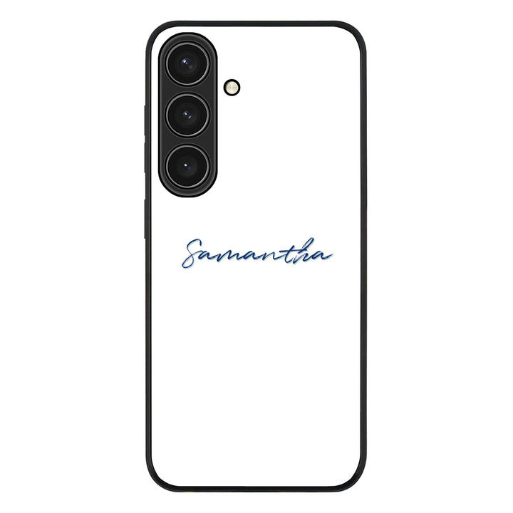 Samsung Galaxy S25 / Rugged Black Custom Text, My Name Phone Case - Samsung S Series - Stylizedd.com