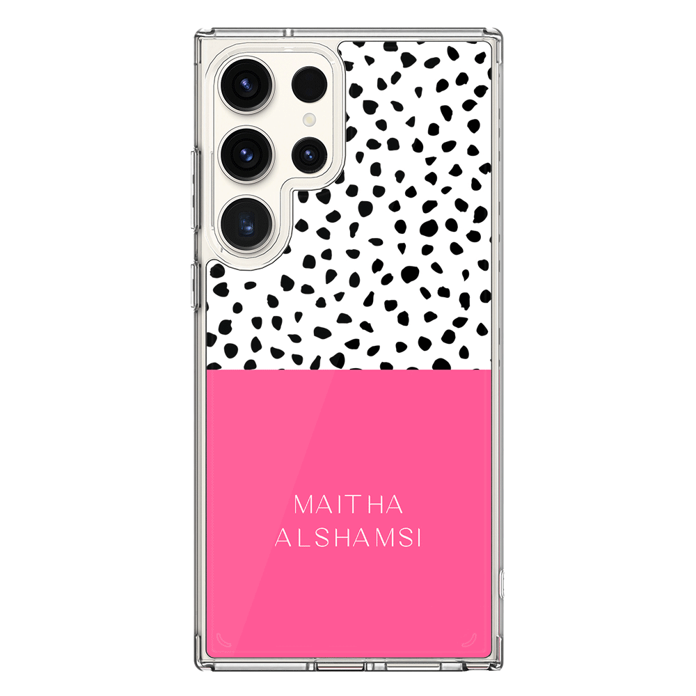 Samsung Galaxy S25 Ultra / Clear MagSafe Personalized Text Colorful Spotted Dotted, Phone Case - Samsung S Series - Stylizedd.com