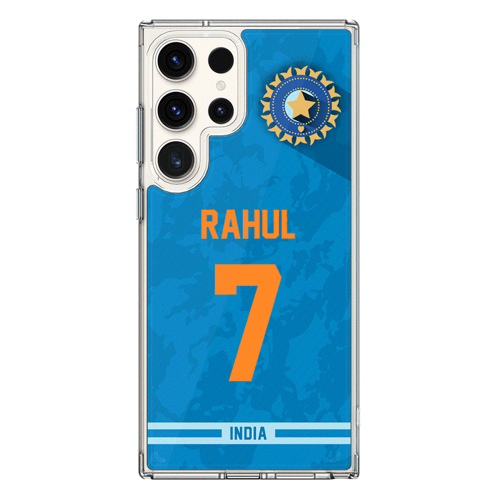 Samsung Galaxy S25 Ultra / Clear MagSafe Personalized Cricket Jersey Phone Case Custom Name & Number - Samsung S Series - Stylizedd.com