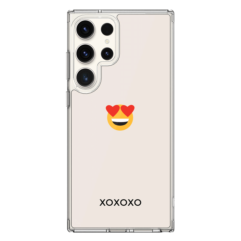 Samsung Galaxy S25 Ultra / Clear MagSafe Custom Text Emojis Emoticons, Phone Case - Samsung S Series - Stylizedd.com