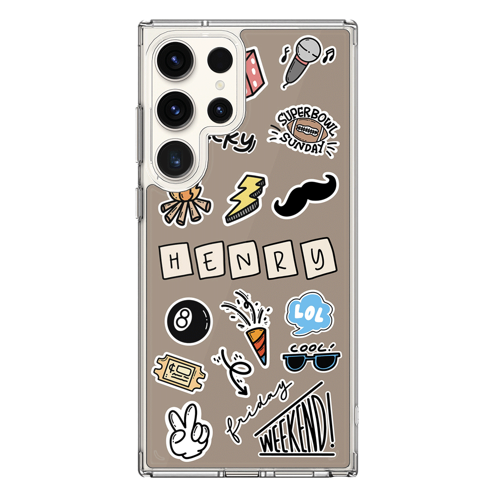 Samsung Galaxy S25 Ultra / Clear MagSafe Personalized Name Lucky Guy Sticker, Phone Case - Samsung S Series - Stylizedd.com