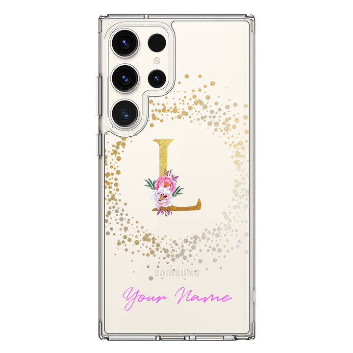 Samsung Galaxy S25 Ultra / Clear MagSafe Floral Initial Phone Case - Samsung S Series - Stylizedd.com