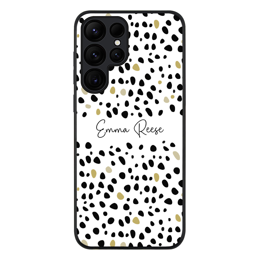 Samsung Galaxy S25 Ultra / Rugged Black Pebble Multi Color Custom Text, My Name Phone Case - Samsung S Series - Stylizedd.com