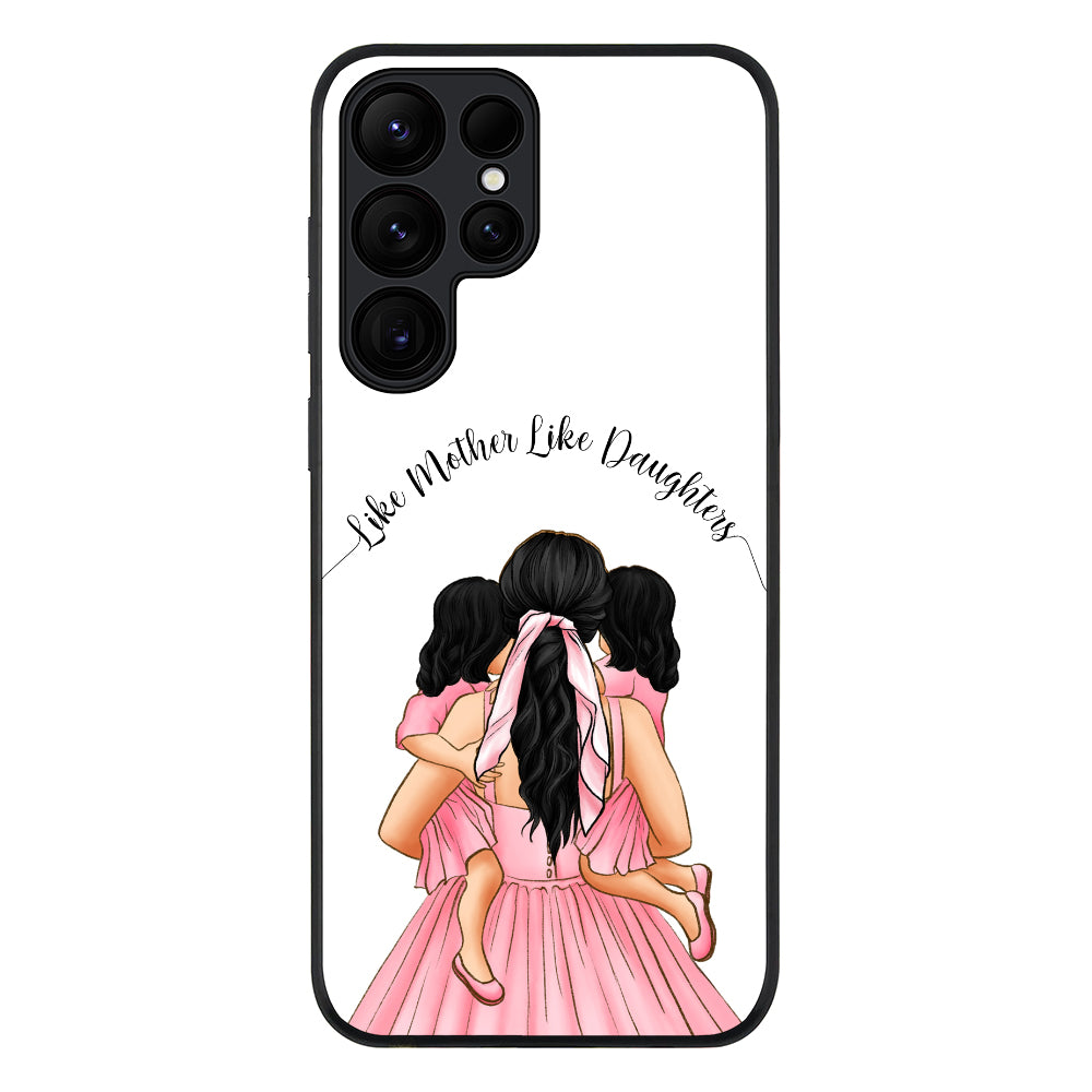 Samsung Galaxy S25 Ultra / Rugged Black Mother 2 daughters Custom Clipart, Text Phone Case - Samsung S Series - Stylizedd.com