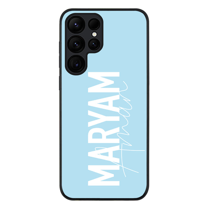 Samsung Galaxy S25 Ultra / Rugged Black Personalized Name Vertical, Phone Case - Samsung S Series - Stylizedd.com