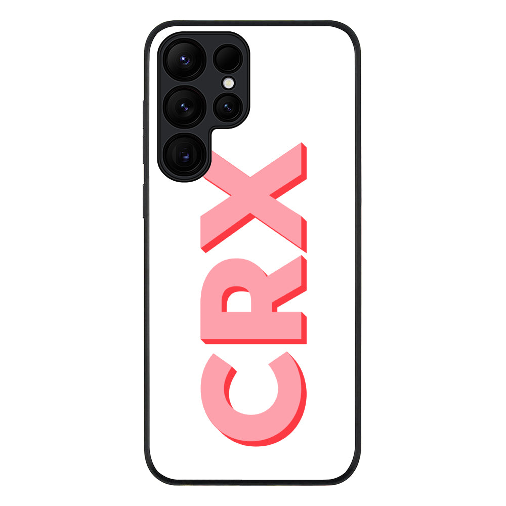 Samsung Galaxy S25 Ultra / Rugged Black Personalized Monogram Initial 3D Shadow Text Phone Case - Samsung S Series - Stylizedd.com