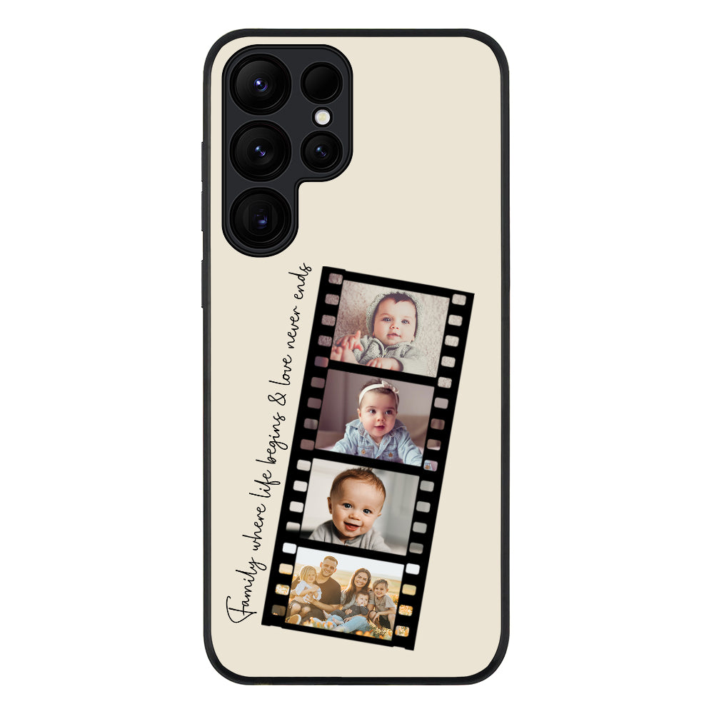 Samsung Galaxy S25 Ultra / Rugged Black Custom Film Strips Personalised Movie Strip, Phone Case - Samsung S Series - Stylizedd.com