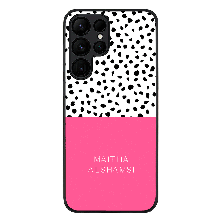 Samsung Galaxy S25 Ultra / Rugged Black Personalized Text Colorful Spotted Dotted, Phone Case - Samsung S Series - Stylizedd.com