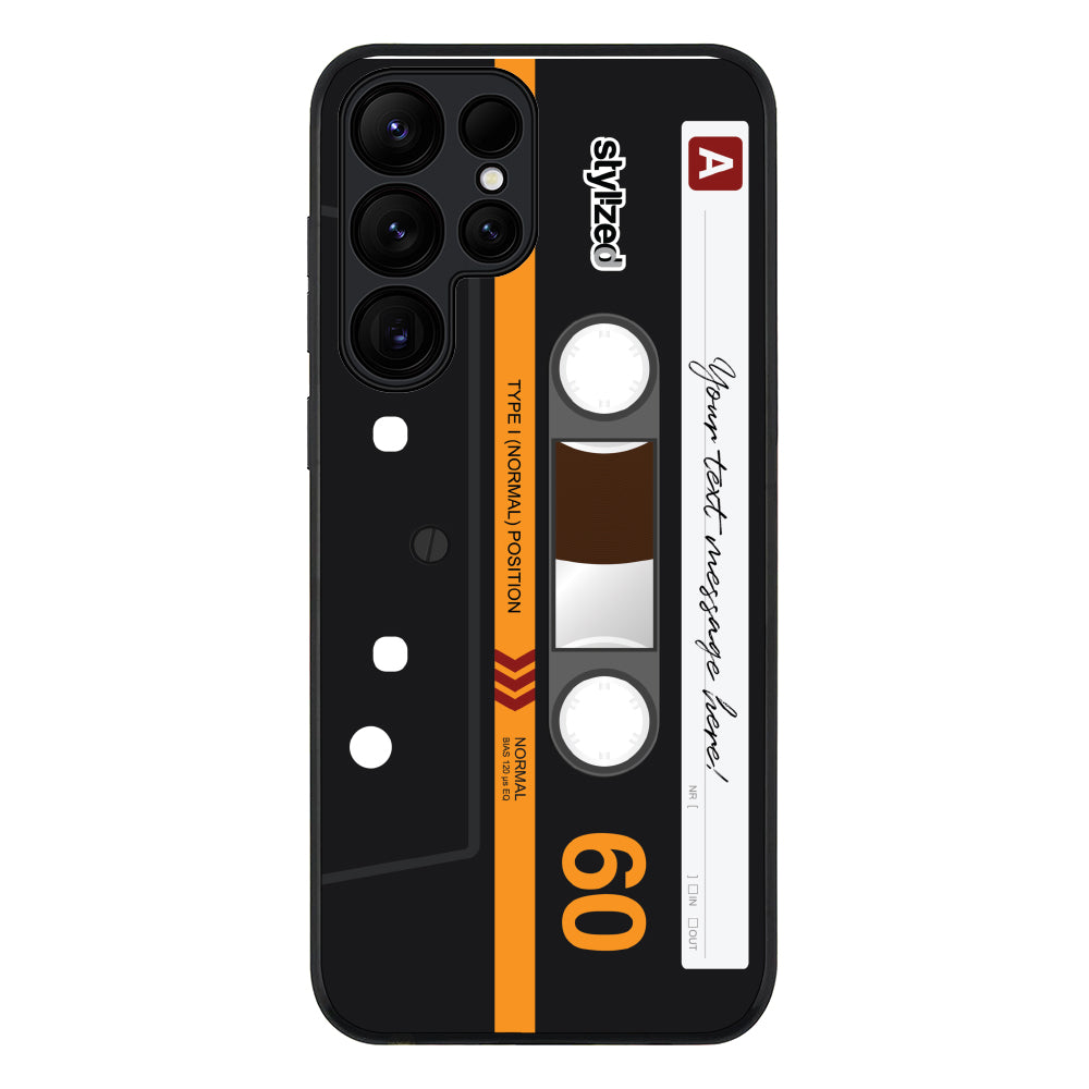 Samsung Galaxy S25 Ultra / Rugged Black Custom Retro Cassette Tape Phone Case - Samsung S Series - Stylizedd.com