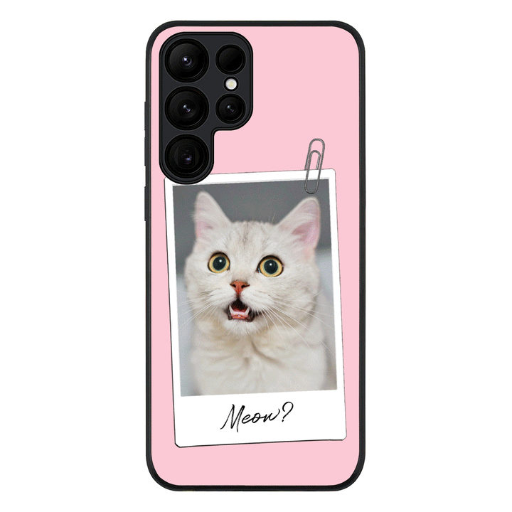 Samsung Galaxy S25 Ultra / Rugged Black Polaroid Photo Pet Cat, Phone Case - Samsung S Series- Stylizedd.com