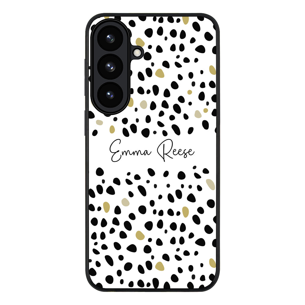 Samsung Galaxy S26 Plus / Rugged Black Pebble Multi Color Custom Text, My Name Phone Case - Samsung S Series - Stylizedd.com
