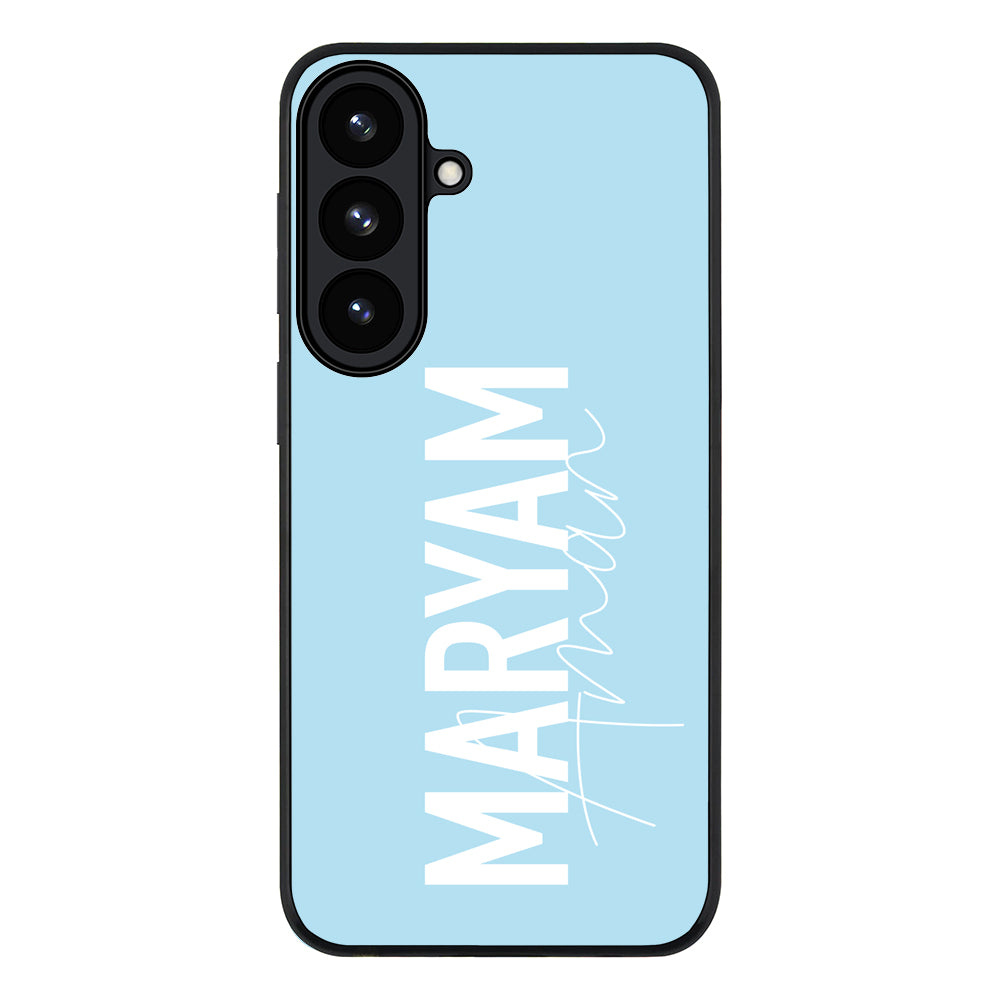 Samsung Galaxy S26 Plus / Rugged Black Personalized Name Vertical, Phone Case - Samsung S Series - Stylizedd.com