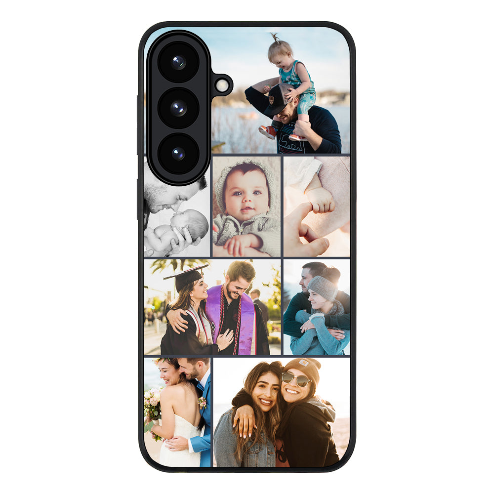 Samsung Galaxy S26 Plus / Rugged Black Personalised Photo Collage Grid Phone Case - Samsung S Series - Stylizedd.com