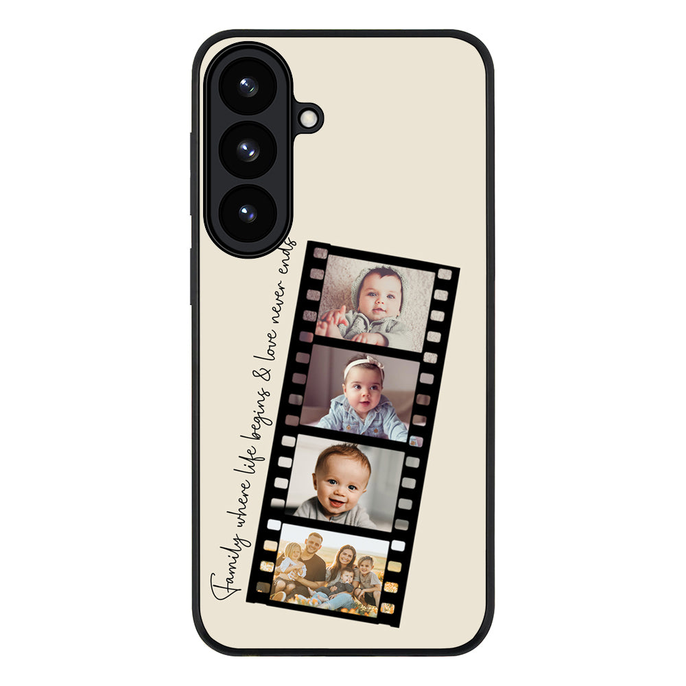 Samsung Galaxy S26 Plus / Rugged Black Custom Film Strips Personalised Movie Strip, Phone Case - Samsung S Series - Stylizedd.com
