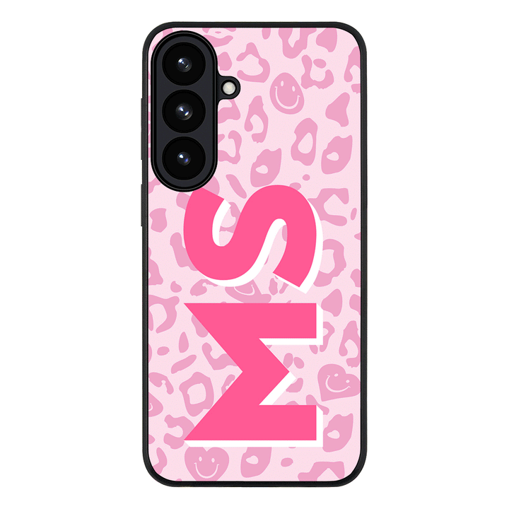 Samsung Galaxy S26 Plus / Rugged Black Custom Monogram Initial 3D Shadow Text Seamless Pattern, Phone Case - Samsung S Series - Stylizedd.com