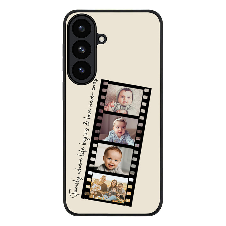 Samsung Galaxy S26 / Rugged Black Custom Film Strips Personalised Movie Strip, Phone Case - Samsung S Series - Stylizedd.com