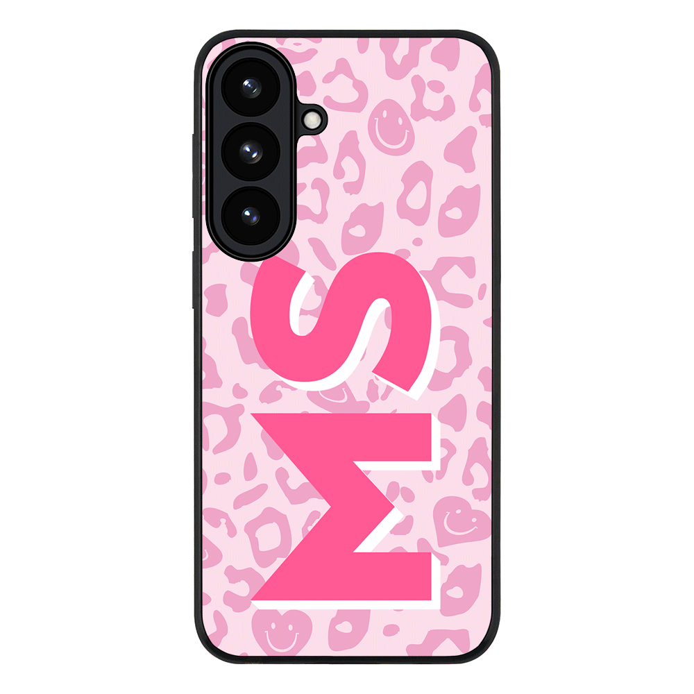 Samsung Galaxy S26 / Rugged Black Custom Monogram Initial 3D Shadow Text Seamless Pattern, Phone Case - Samsung S Series - Stylizedd.com
