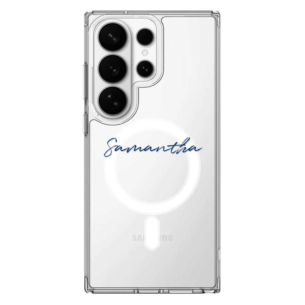 Samsung Galaxy S26 Ultra / Clear MagSafe Custom Text, My Name Phone Case - Samsung S Series - Stylizedd.com