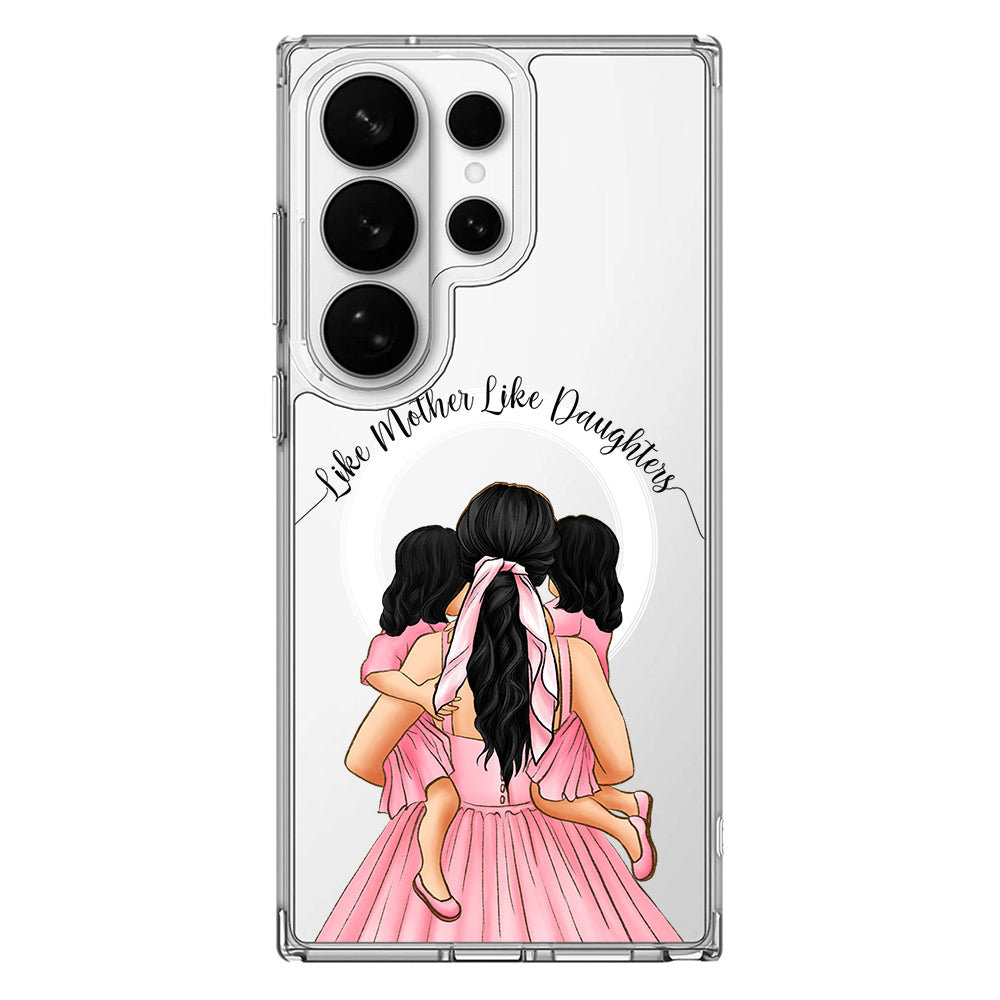 Samsung Galaxy S26 Ultra / Clear MagSafe Mother 2 daughters Custom Clipart, Text Phone Case - Samsung S Series - Stylizedd.com