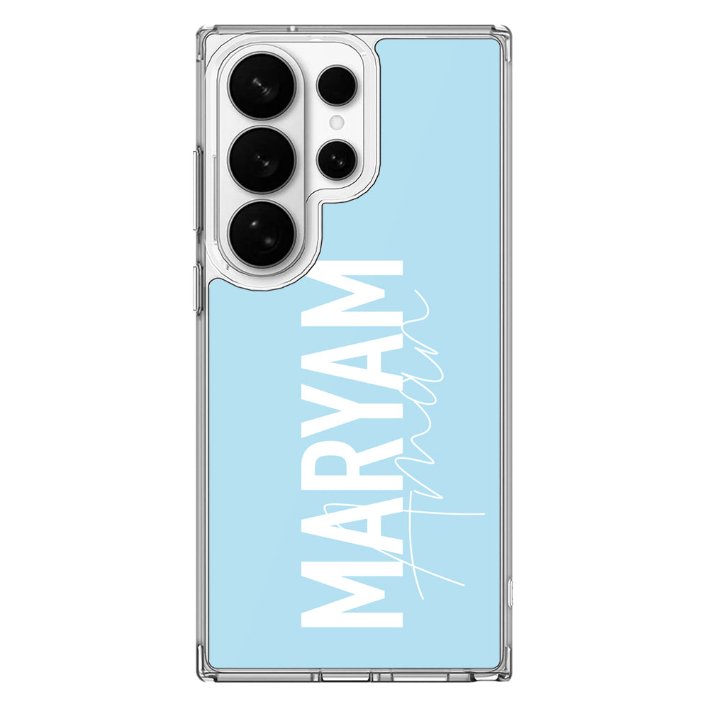 Samsung Galaxy S26 Ultra / Clear MagSafe Personalized Name Vertical, Phone Case - Samsung S Series - Stylizedd.com