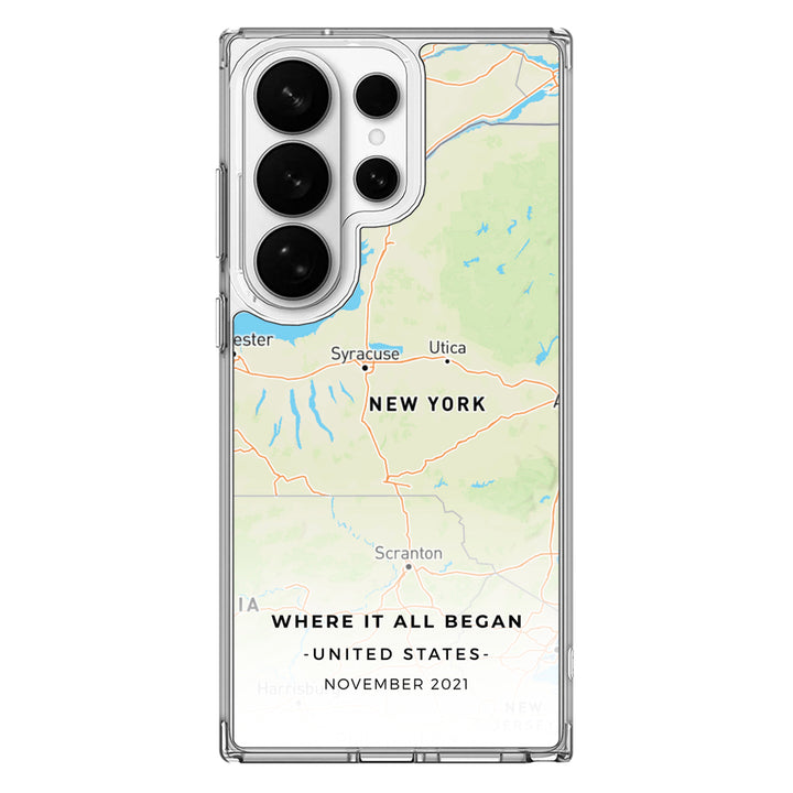 Samsung Galaxy S26 Ultra / Clear MagSafe Personalized map, Phone Case - Samsung S Series - Stylizedd.com