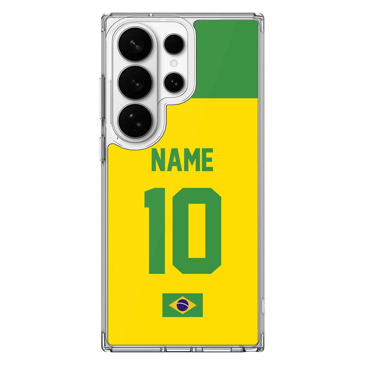 Samsung Galaxy S26 Ultra / Clear MagSafe Personalized Football Jersey Phone Case Custom Name & Number - Samsung S Series - Stylizedd.com