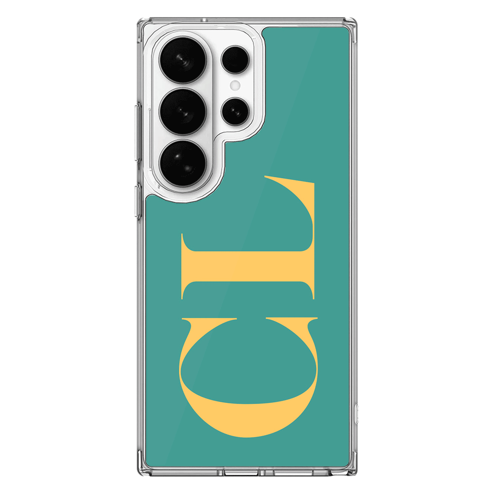Samsung Galaxy S26 Ultra / Clear MagSafe Personalized Monogram Large Initial 3D Shadow Text, Phone Case - Samsung S Series - Stylizedd.com