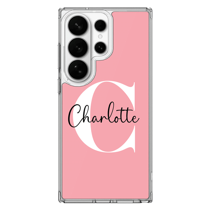 Samsung Galaxy S26 Ultra / Clear MagSafe Custom Monogram Large Initial Name & Letter, Phone Case - Samsung S Series - Stylizedd.com
