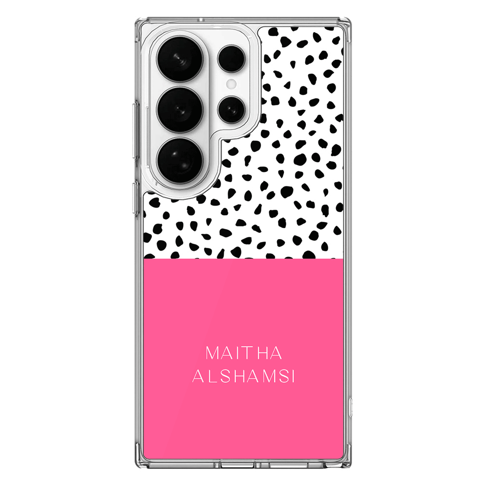 Samsung Galaxy S26 Ultra / Clear MagSafe Personalized Text Colorful Spotted Dotted, Phone Case - Samsung S Series - Stylizedd.com