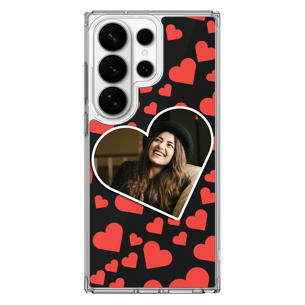Samsung Galaxy S26 Ultra / Clear MagSafe Custom Photo Heart shaped, Phone Case - Samsung S Series - Samsung S Series - Stylizedd.com