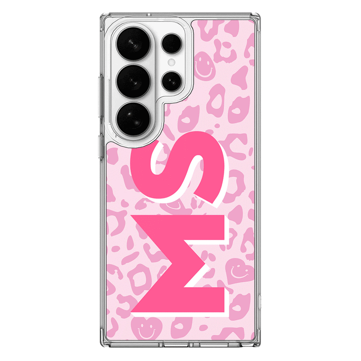 Samsung Galaxy S26 Ultra / Clear MagSafe Custom Monogram Initial 3D Shadow Text Seamless Pattern, Phone Case - Samsung S Series - Stylizedd.com