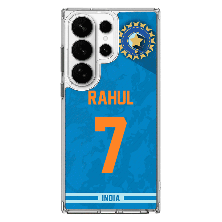 Samsung Galaxy S26 Ultra / Clear MagSafe Personalized Cricket Jersey Phone Case Custom Name & Number - Samsung S Series - Stylizedd.com