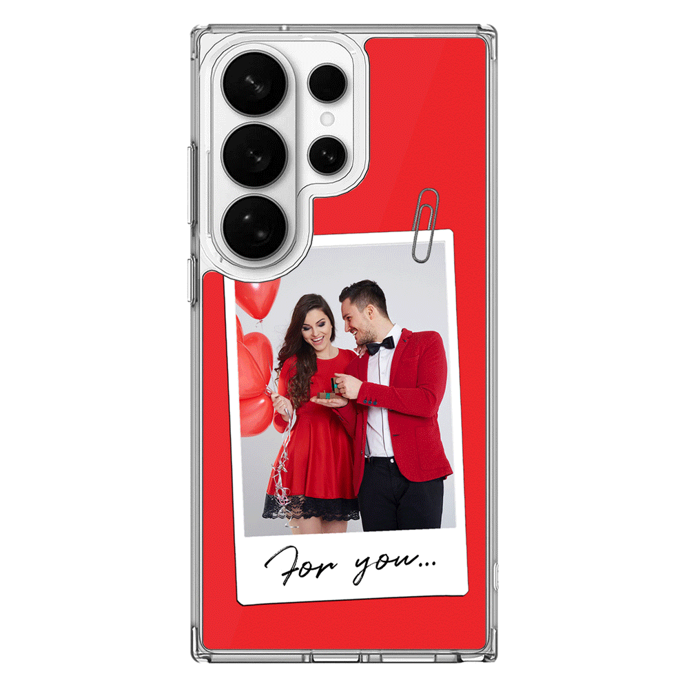 Samsung Galaxy S26 Ultra / Clear MagSafe Personalized Polaroid Photo Valentine, Phone Case - Samsung S Series - Stylizedd.com
