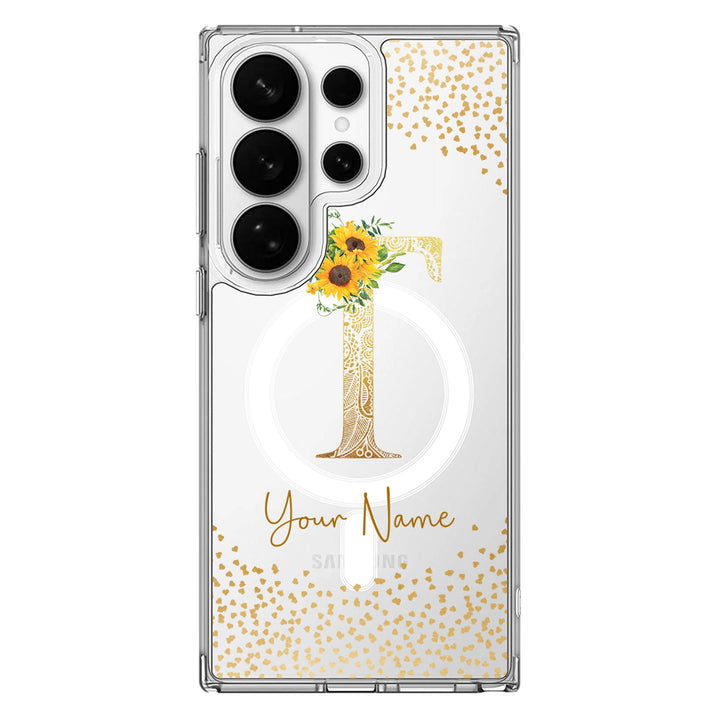 Samsung Galaxy S26 Ultra / Clear MagSafe Floral Mandala Initial Phone Case - Samsung S Series - Stylizedd.com