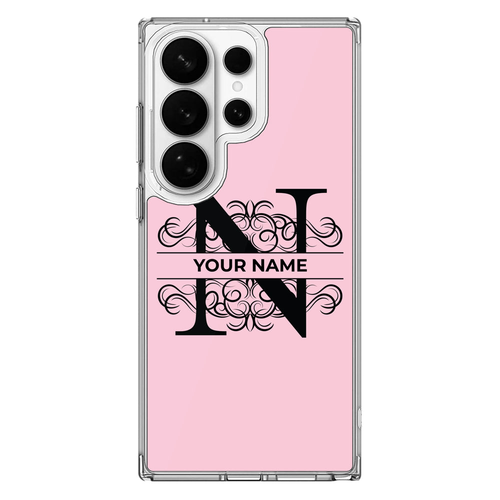 Samsung Galaxy S26 Ultra / Clear MagSafe Split Floral Initial Phone Case - Samsung S Series - Stylizedd.com