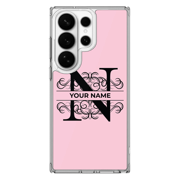 Samsung Galaxy S26 Ultra / Clear MagSafe Split Floral Initial Phone Case - Samsung S Series - Stylizedd.com